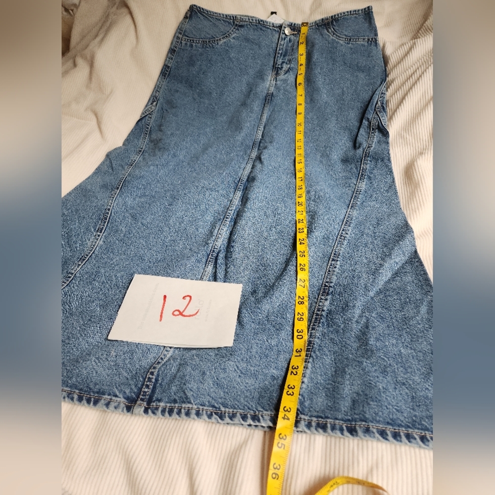 H&m denim maxi skirts light blue BNWT - Picture 13 of 16